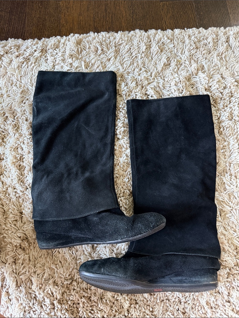 Umberto Ruffini Size 40 Black Women's Suede Knee-High Boots